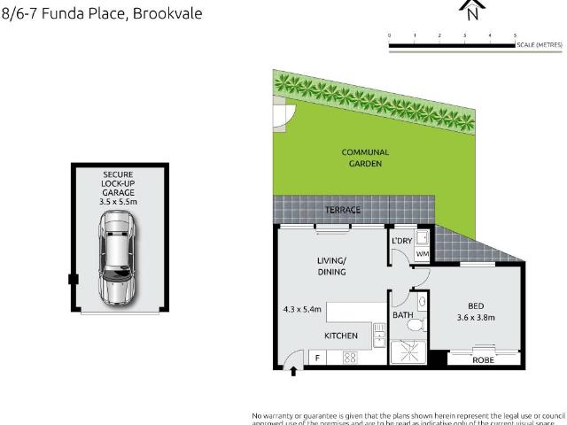 North facing apartment offering light, privacy and convenience