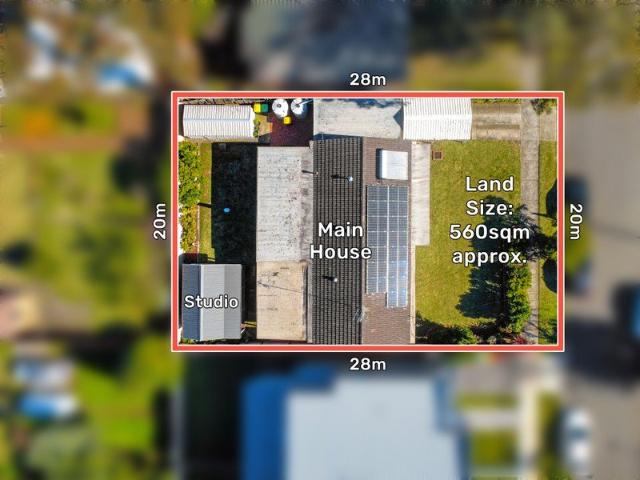 North Facing Family Home with Detached Rear Studio on a Level 560sqm Block