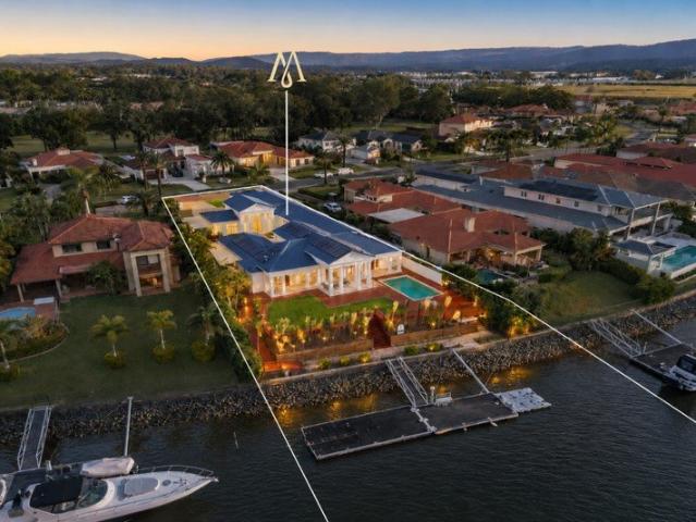 North Facing Single Level Prestigious Waterfront Residence in Hope Island Resort