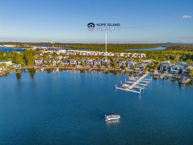 North facing with pontoon & stunning wide water views!