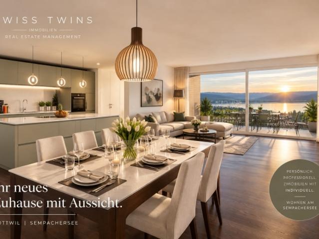 Nottwil Grosszügige 5,5 Zimmer Eigentumswohnung mit Seeblick