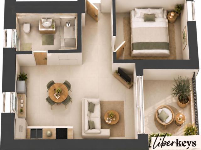 NOUVEAU À CUCURON Appartement T2 de 43 m2 avec Loggia au cœur du village