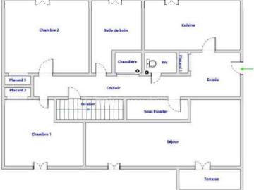 Nouveaute baisse de prix grande maison 8 pièces, 128.04 m² 8 pièces avec jardin. Quartier de la Boissière rue des Guillaume