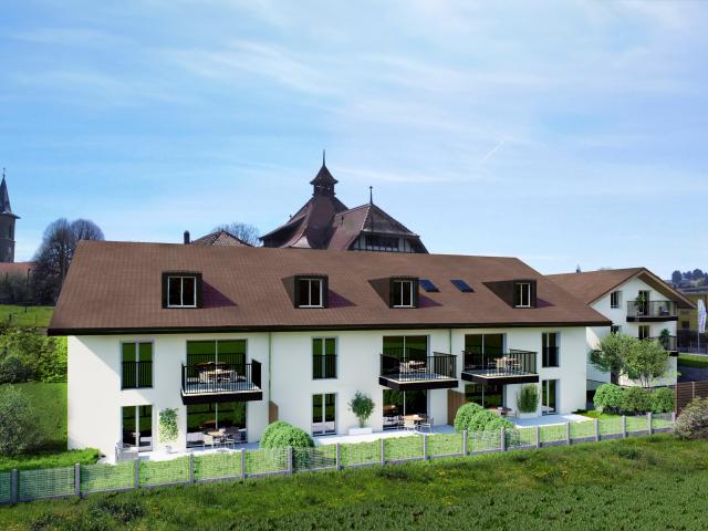 Nouvelle promotion 5.5 pièces appartement avec terrasse et jardin, Belfaux