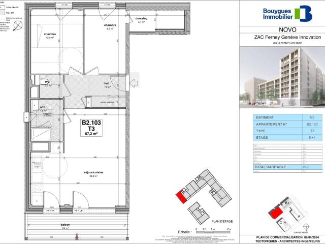 Nouvelle résidence à 5 min de la frontière Suisse 67m² Ferney Voltaire