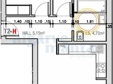 Nova construção Apartamento T2 sito no 1º andar de um edif. 55m² Monte Gordo