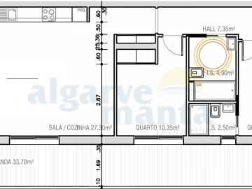 Nova construção Apartamento T2 sito no 1º andar de um edif. 63m² Monte Gordo