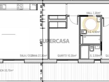 Nova construção Apartamento T2 sito no 4º andar de um edifício Monte Gordo, Algarve