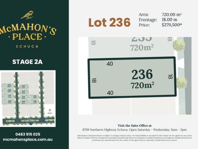 Now Selling East Facing 720m2 Lot 231 for $279,500