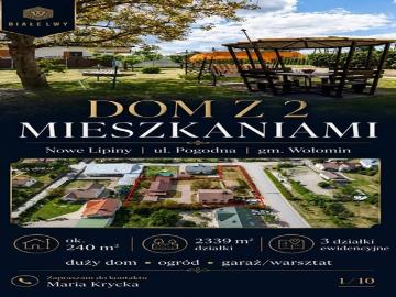 Przestronny dom 240 m² na dużej działce 2339 m² z garażem i warsztatem