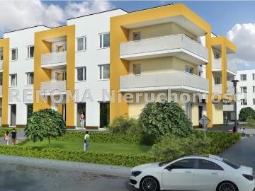 Nowe 2 pokojowe mieszkanie w stanie deweloperskim, balkon, garaż