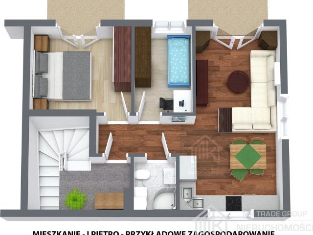 Polecam nowe 3 pokojowe mieszkanie 54 m² w Kłaju