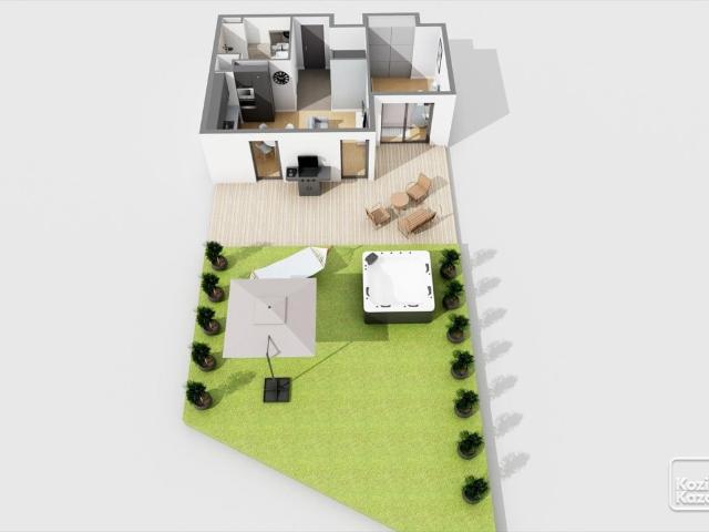 Nowoczesny apartament 2 pokojowy z 100 m² tarasem polecam