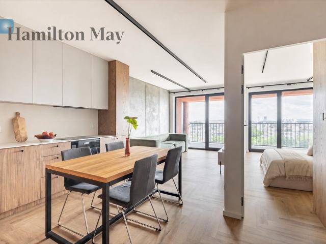 Na wynajem nowoczesny 43 m² apartament z balkonem i panoramicznym widokiem