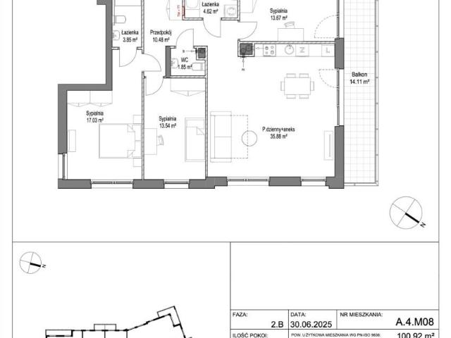 Na sprzedaż nowoczesny apartament 4 pokoi z balkonem w Gdańsku