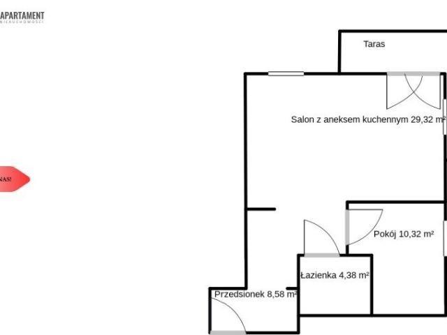 Nowoczesny 52 m² apartament z balkonem i parkingiem