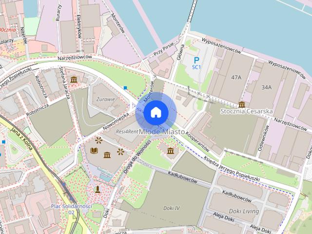 Nowoczesny apartament w centrum Gdańska I DOKI Śródmieście