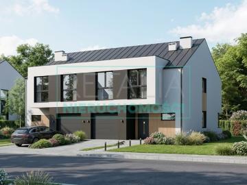 Nowoczesny bliźniak 140 m², stan deweloperski, garaż