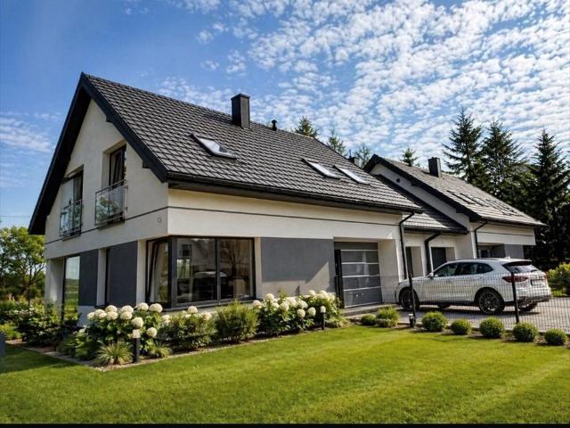 Nowoczesny bliźniak 146 m² z dużym ogrodem rabaty
