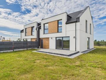 Nowoczesny bliźniak 157m² z dużym ogrodem i garażem