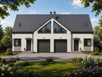 Nowoczesny bliźniak 168m2 z garażem i dużą działką