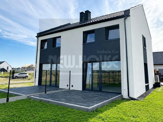 Nowoczesny bliźniak 101,5 m² z tarasem i ogrodem