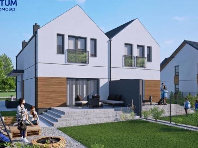 Zapraszam do obejrzenia nowoczesnego bliźniaka 124 m² z garażem i ogrodem