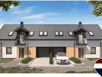 Nowoczesny bliźniak 337 m² z garażem i tarasem