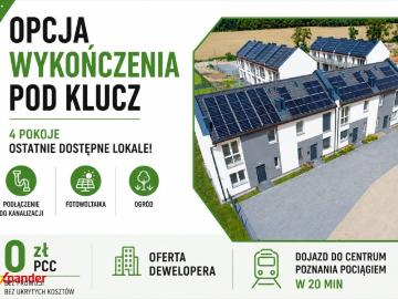 Nowoczesny dom 4 pok. z fotowoltaiką i ogródkiem