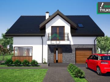 Nowoczesny dom 120 m2 z garażem i dużą działką w Łyściu