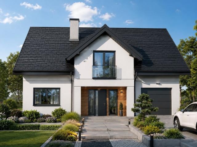 Nowoczesny dom 125,72 m² z garażem Jeziorko