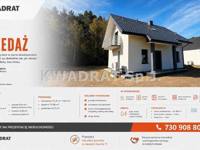 Nowoczesny dom w Mikorzynie z garażem i ogródkiem