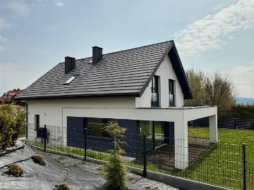 Nowoczesny dom w Mogilanach, 144 m², garaż, taras