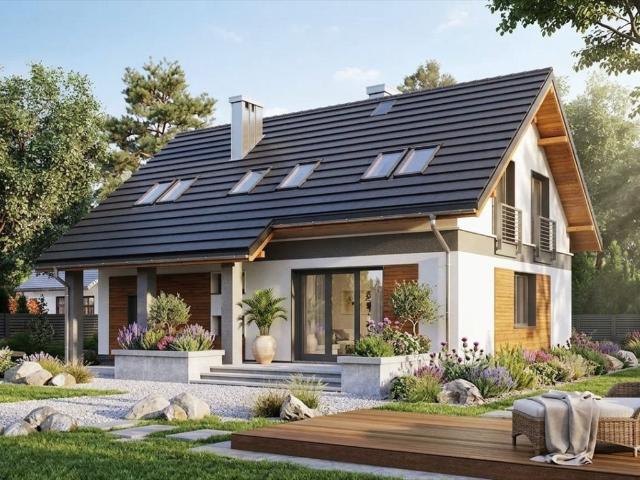 Nowoczesny dom w Lutoryżu 164,6 m², stan surowy
