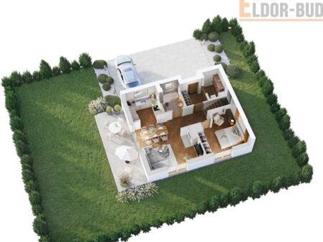 Nowoczesny dom 122m2 z funkcjonalnym układem i pełną infrastrukturą