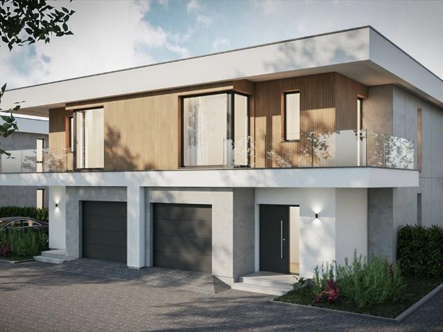 Nowoczesny dom z ogrodem i fotowoltaiką w Markach