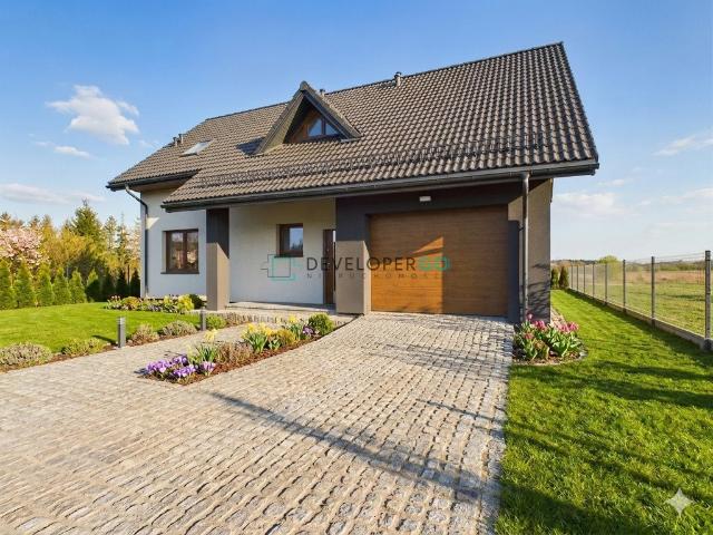 Nowoczesny dom z 2023 r. 134 m², garaż, ogrzewanie pellet