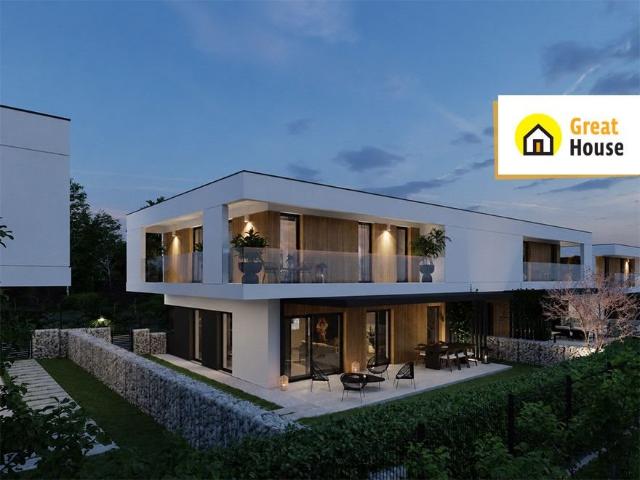 Nowoczesny dom bliźniaczy 130 m² z garażem i tarasem
