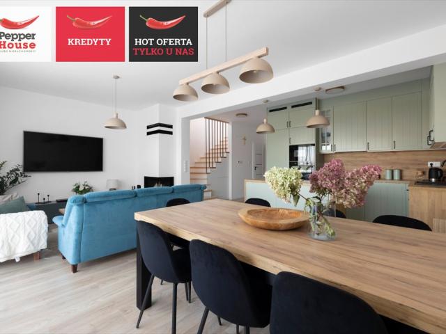 Nowoczesny dom bliźniak 129,8 m² z ogrodem i garażem