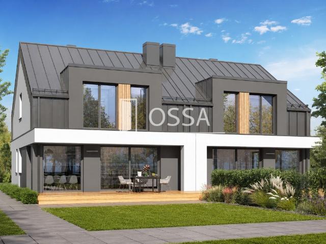 Nowoczesny dom bliźniak w Kaczkach, 125,75 m²