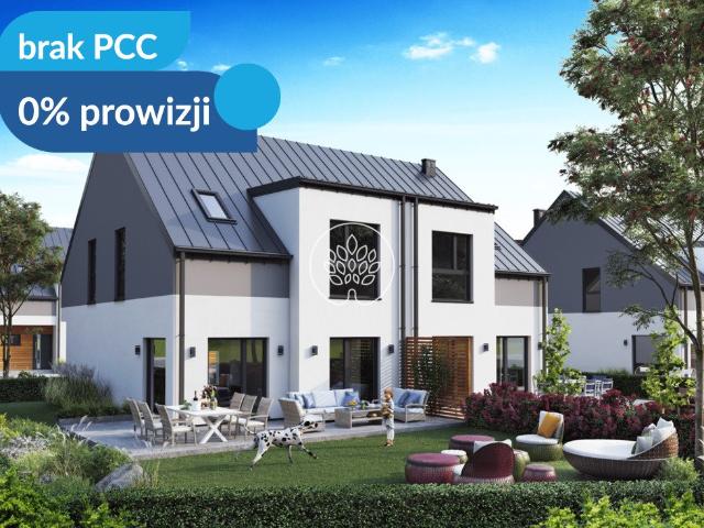Nowoczesny dom bliźniak z dużą działką i pełnym komfortem