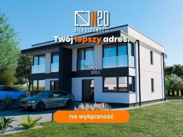 Nowoczesny bliźniak z tarasem i ogrodem w standardzie premium