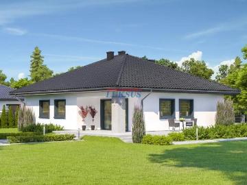 Nowoczesny dom parterowy 106 m2 z dużą działką