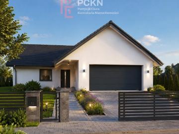Nowoczesny dom parterowy 164 m² z garażem i tarasami