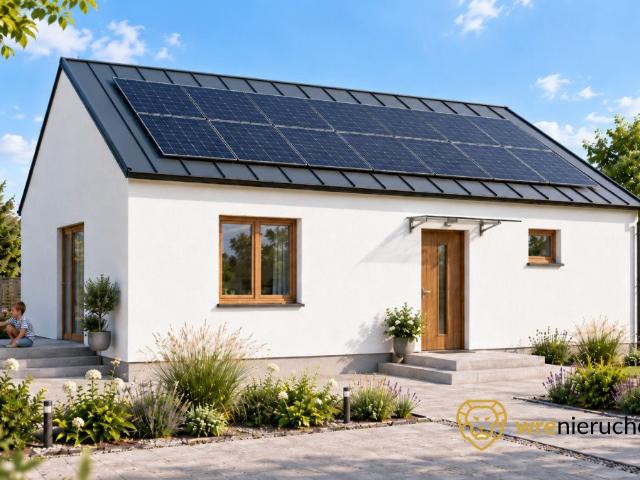 Nowoczesny dom parterowy 78,58 m² z dużą działką 1182 m² polecam!