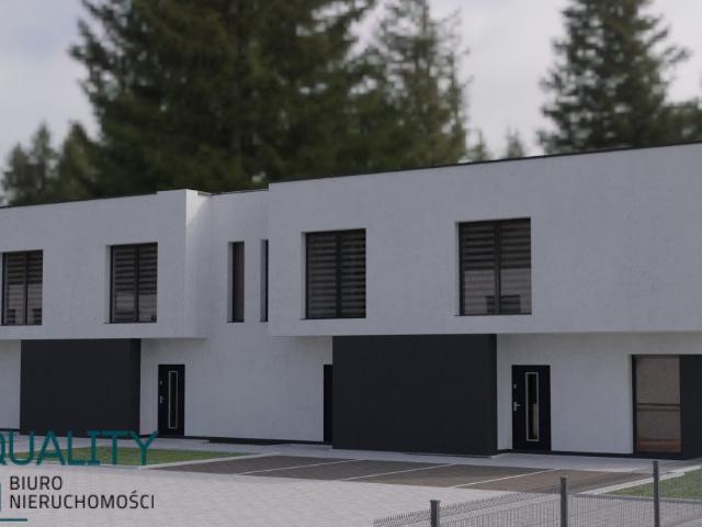Nowoczesny dom szeregowy 84 m² z ogródkiem i parkingiem