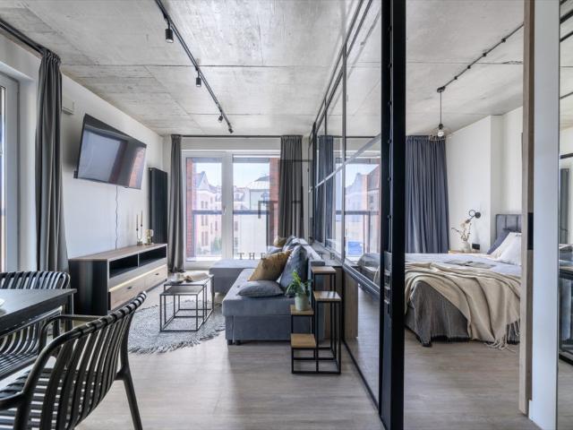 Nowoczesny loft 3 pok. z balkonem, klimatyzacją i miejscem