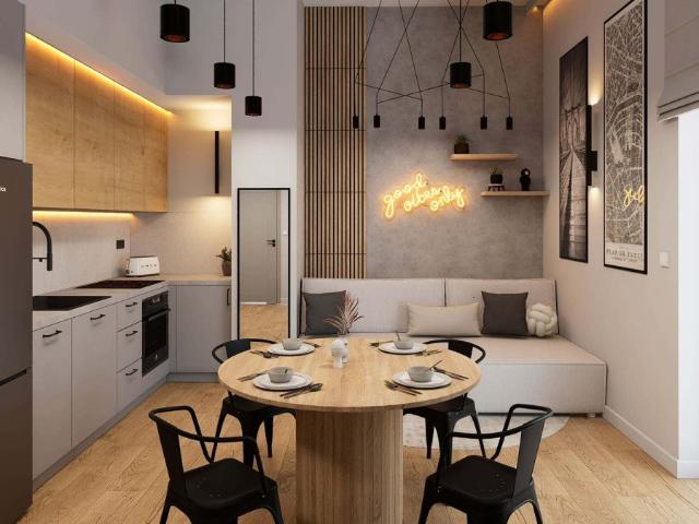 Nowoczesny loft 34 m² z ogrodem i wysokimi 3,7 m