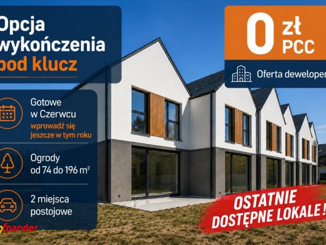 Nowoczesny segment z dużym ogrodem, gotowy w 2026!
