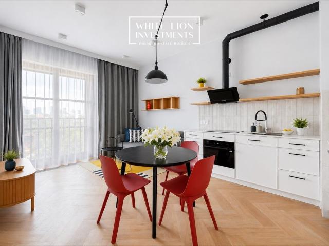 Na wynajem nowoczesne 2 pokojowe mieszkanie 35 m² z widokiem w Warszawie
